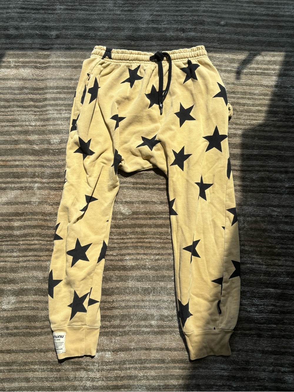 Kids Star-Print yellow Jogger Pants